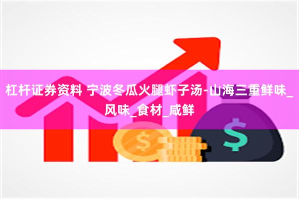 杠杆证券资料 宁波冬瓜火腿虾子汤-山海三重鲜味_风味_食材_咸鲜